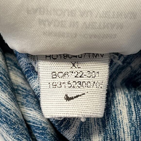 Nike Dri-FIT Polo Shirt Mens XL Blue White Striped Golf Tiger Woods Athletic - Picture 8 of 12